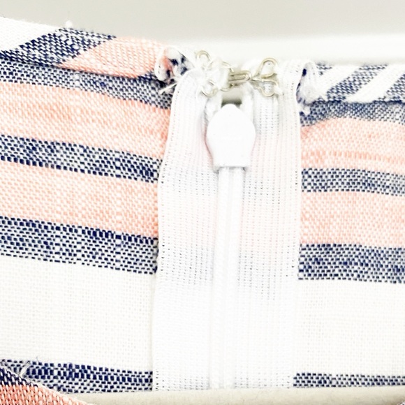 NWT JustFab Striped Sleeveless Linen Fit & Flare Dress in Size Medium - Picture 7 of 11